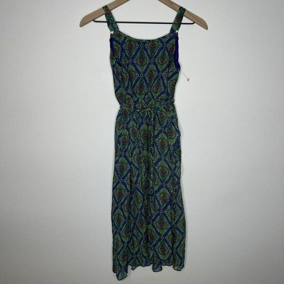 Disney Other - D-SIGNED GREEN PURPLE  BOHO SLEEVELESS YOUTH GIRL DRESS W/ TIE BELT Large